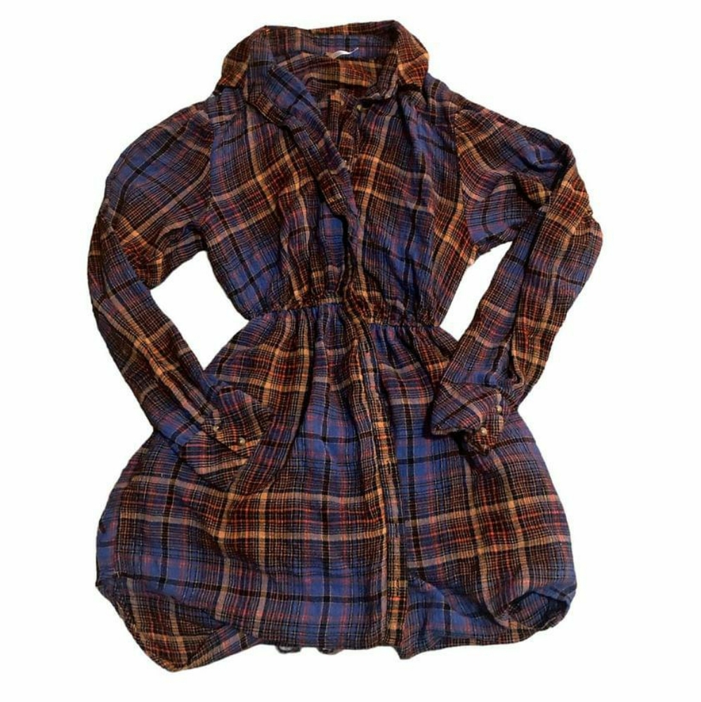 Plaid Free People Flannel Dress - XS